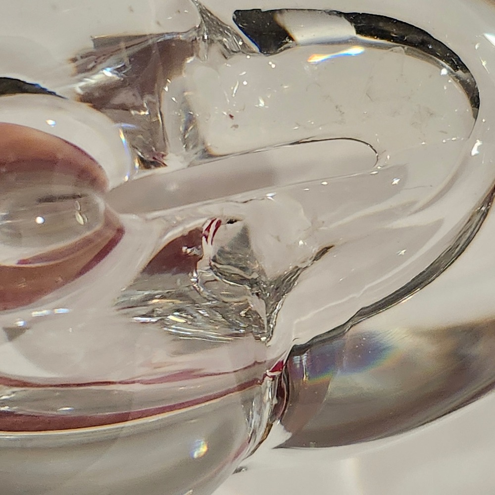 Heart Bud Vase Home Decor Small Clear Hand Blown Glass - Picture 10 of 12